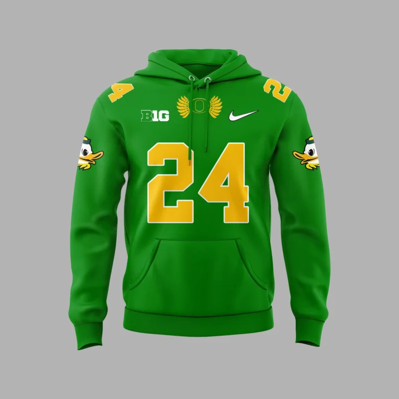 Oregon Ducks football hoodie new version 2024 - Image 2