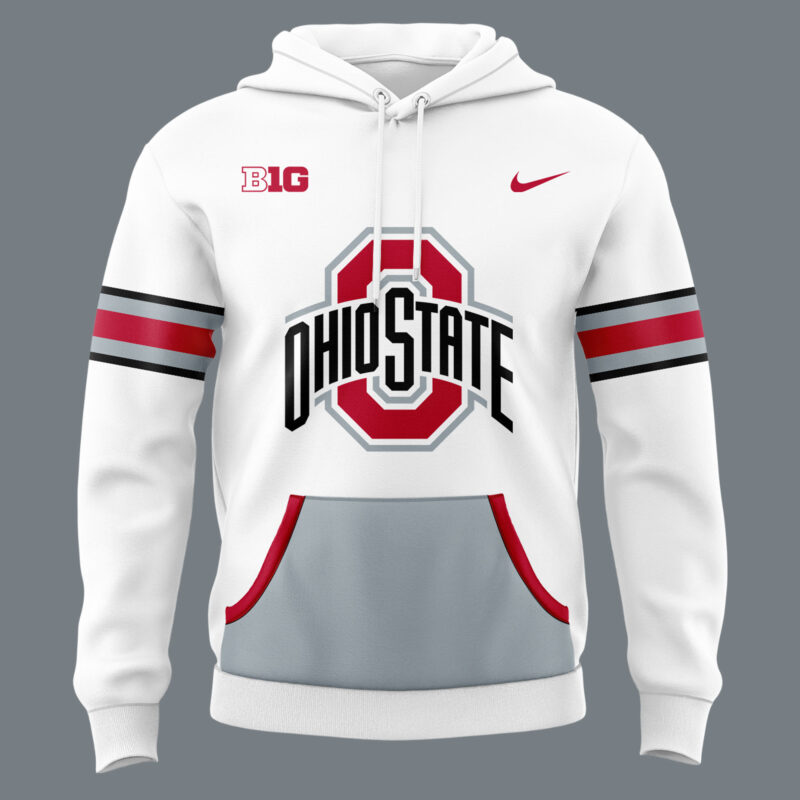 Ohio State Football Icy White Hoodie 2024 - Image 2