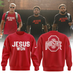 Special New Ohio State Football JESUS WON Red Sweat