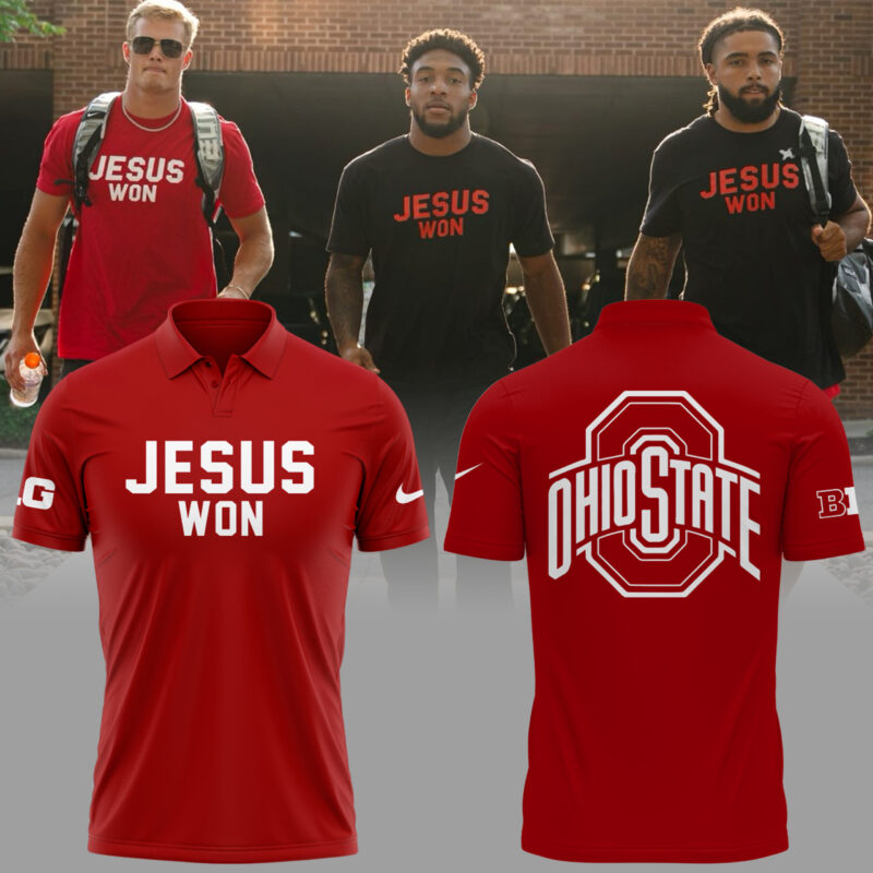 Limited Edition JESUS WON Red Polo 2024