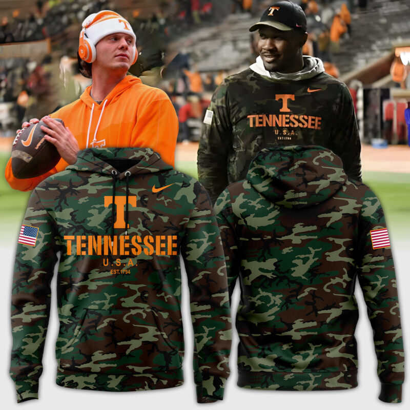 Limited Tennessee Football Nike Camo 2024 Salute to Service Club Fleece Pullover Hoodie