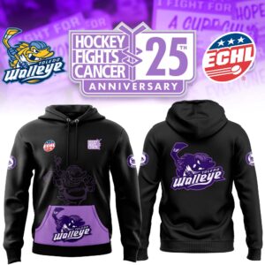 Toledo Walleye x Hockey Fight Cancer 2024 Hoodie