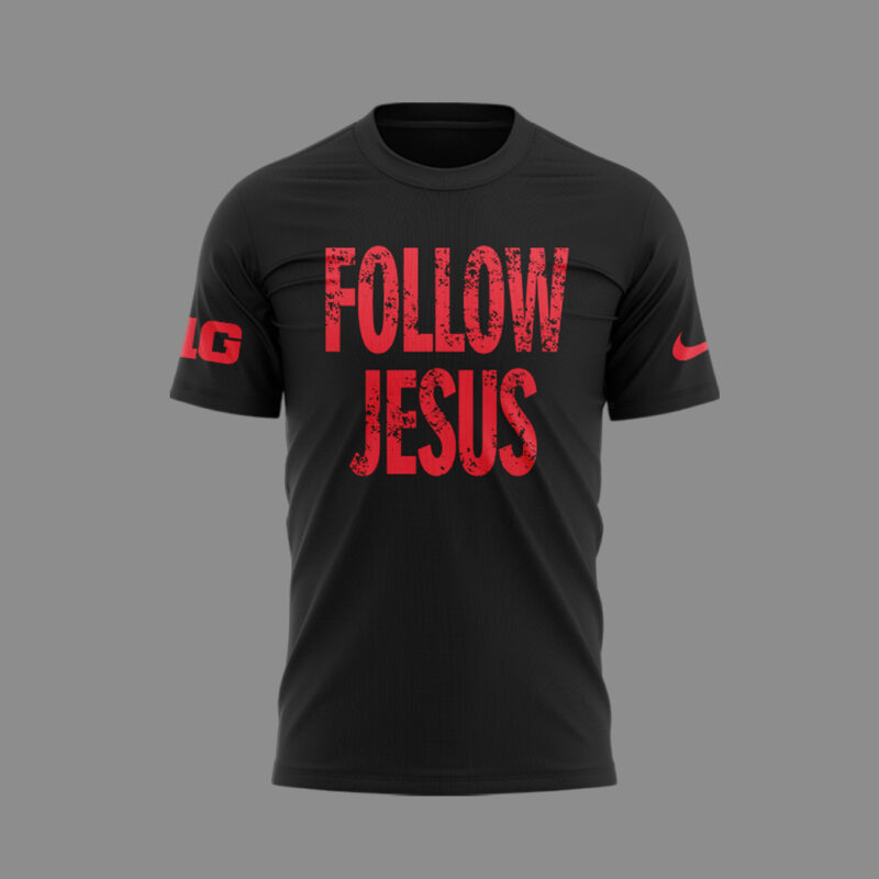 Limited Edition FOLLOW JESUS Black TShirt 2024 - Image 2
