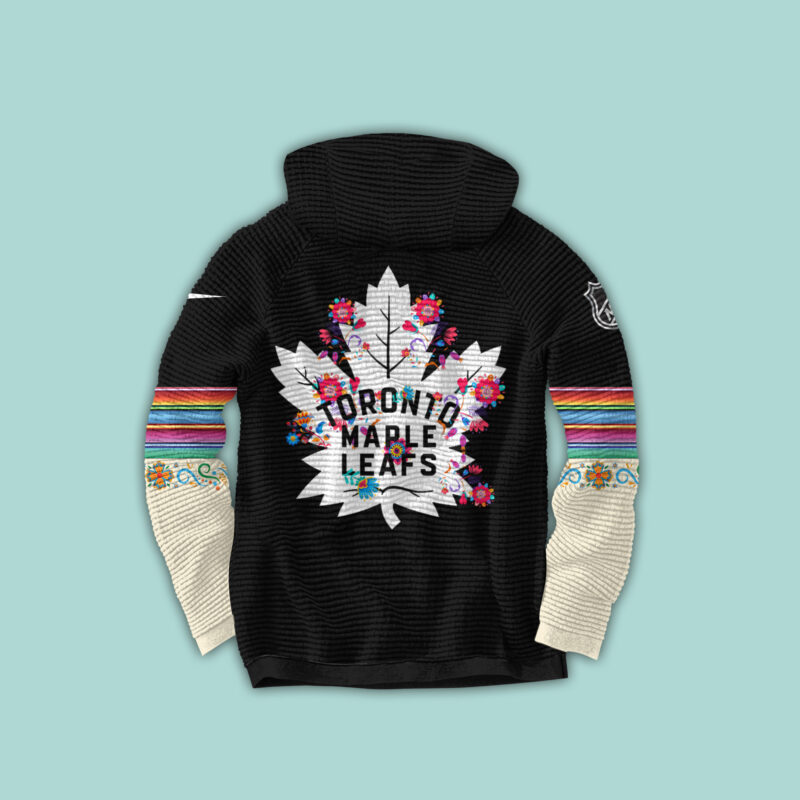 Unisex Nike Toronto Maple Leafs 2024 NHL Dia De Los Muertos Premium Limited Waffle Hoodie - Image 3