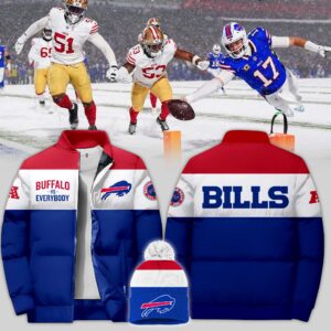 Buffalo Bills 2024 Premium Limited 3D Bomber Down Jacket
