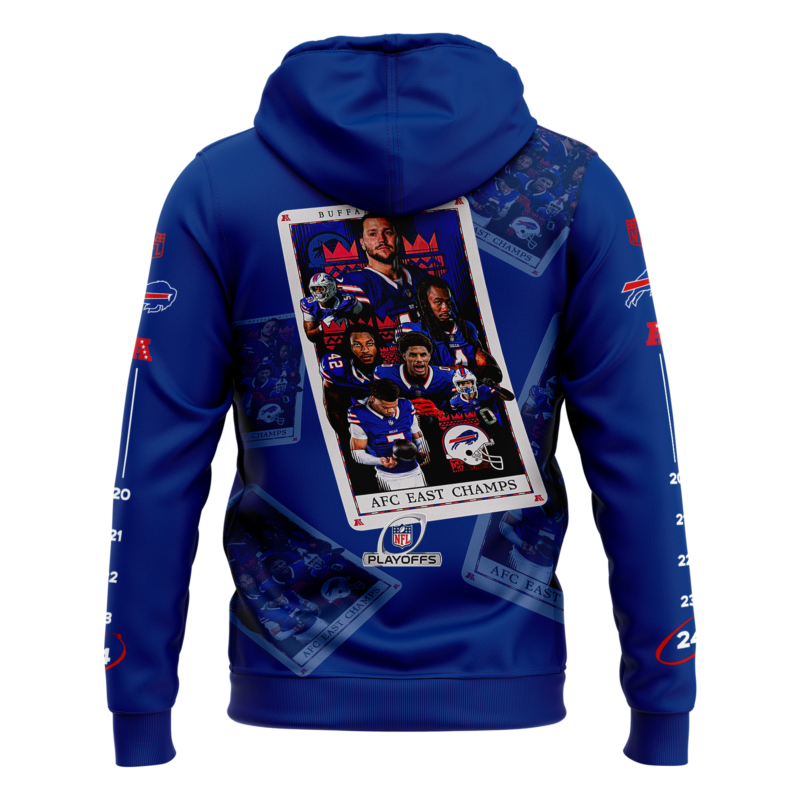 Buffalo Bills Nike 2024 AFC East Division Champions Premium Limited Pullover Hoodie V3 - Image 3