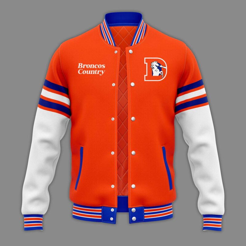 Men's Denver Broncos Throwback Jacket (Black) - Image 2