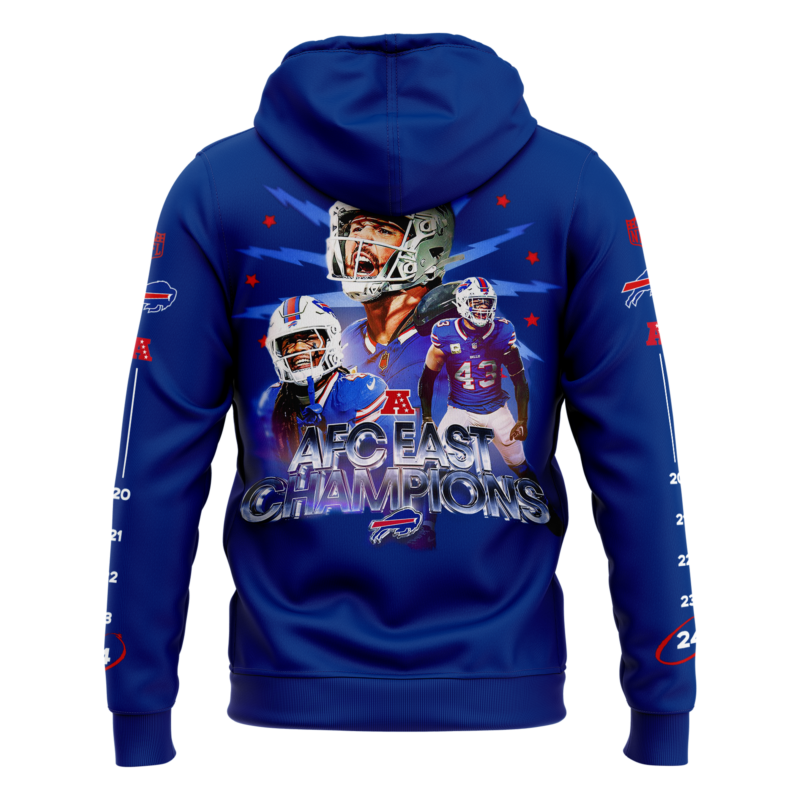Buffalo Bills Nike 2024 AFC East Division Champions Premium Limited Pullover Hoodie V7 - Image 3