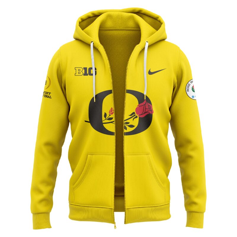 Oregon Ducks Rose Bowl Game 2024 Zip Hoodie V1 - Image 2