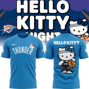 Special New Oklahoma City Thunder x Hello Kitty Tshirt 2024
