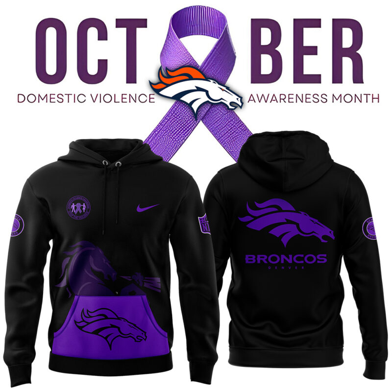 Men's Nike Black Denver Broncos 2024 Domestic Violence Awareness Month Hoodie