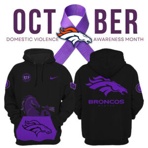 Women’s Nike Black Denver Broncos 2024 Domestic Violence Awareness Month Hoodie