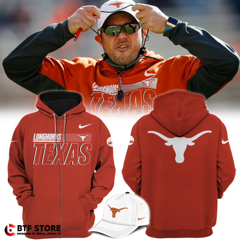 .Texas Longhorns Zip-Hoodie (#3)