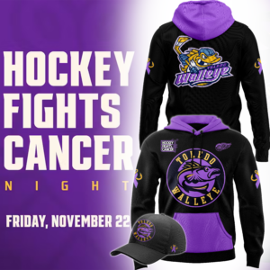 Toledo Walleye x Hockey Fight Cancer Night 2024 Hoodie