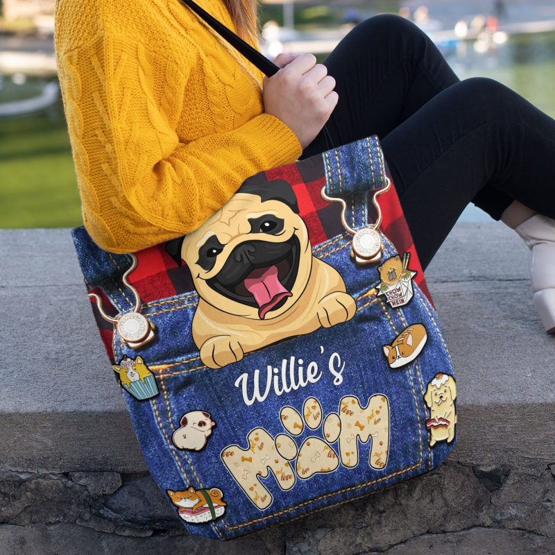 Dog Mom - Personalized Tote Bag - Image 2