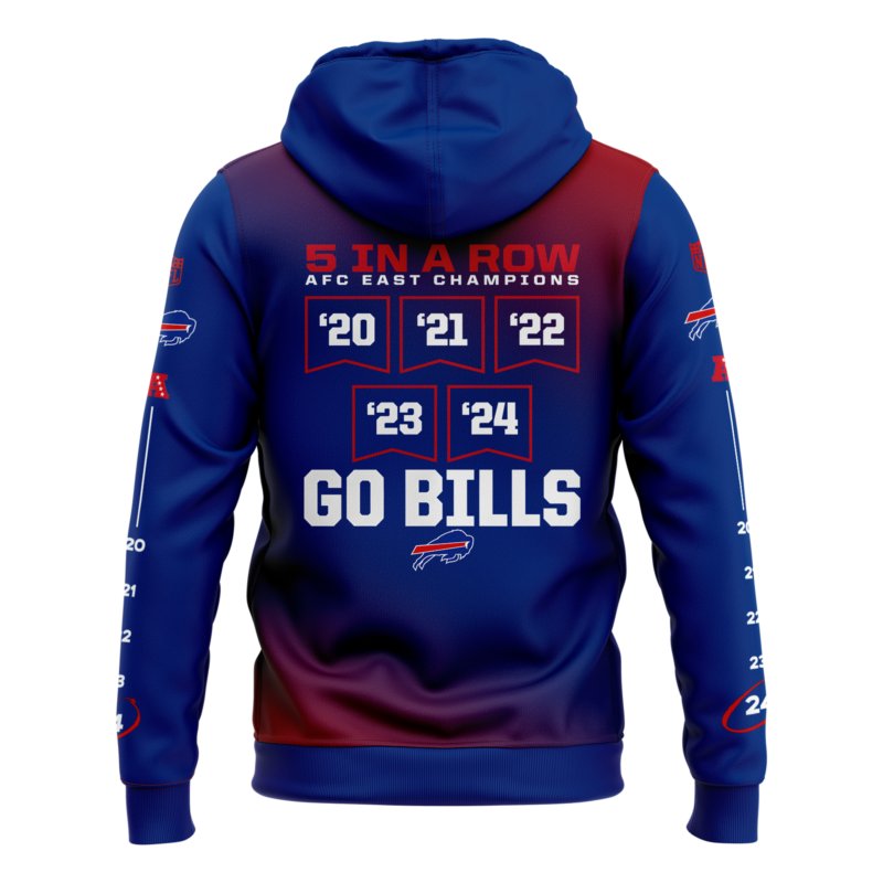 Buffalo Bills Nike 2024 AFC East Division Champions Premium Limited Pullover Hoodie - Image 3