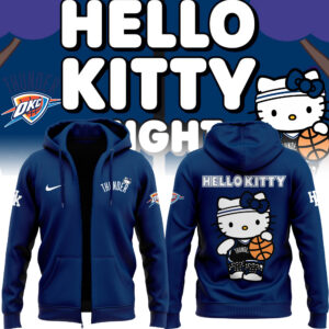 Special New Oklahoma City Thunder x Hello Kitty ZipHoodie 2024