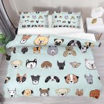 Cute Dog Face Bedding Set For Kids