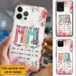 Personalized Grandma Phonecase, Blessed To Be Called Nana Phonecase Word Art, Cute Phone Case For Grandma