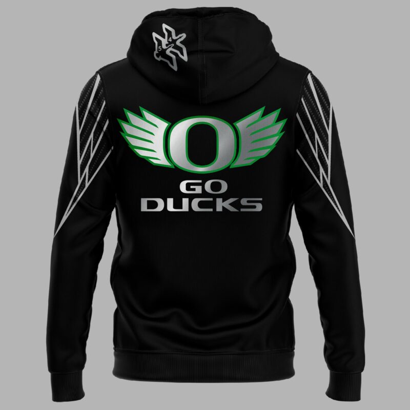 Oregon Ducks “Disrupt The Darkness.” Limited Zip Hoodie - Image 3