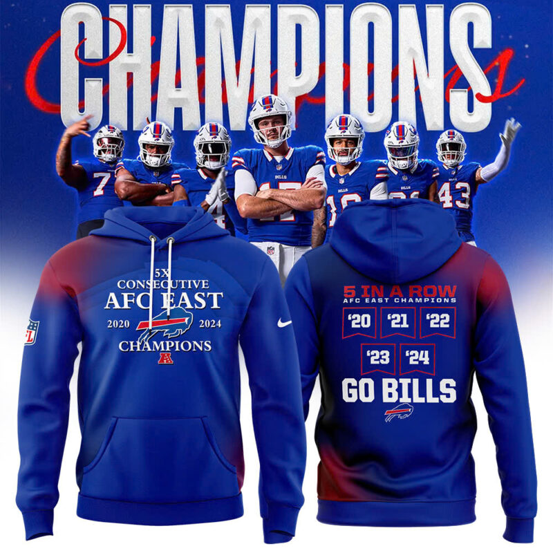 Buffalo Bills Nike 2024 AFC East Division Champions Premium Limited Pullover Hoodie