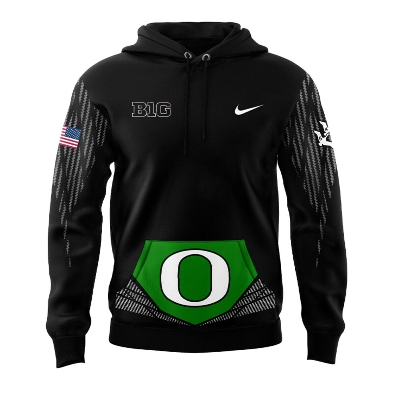 Men’s Oregon Ducks Football "Disrupt the Darkness" Game Hoodie - Image 2