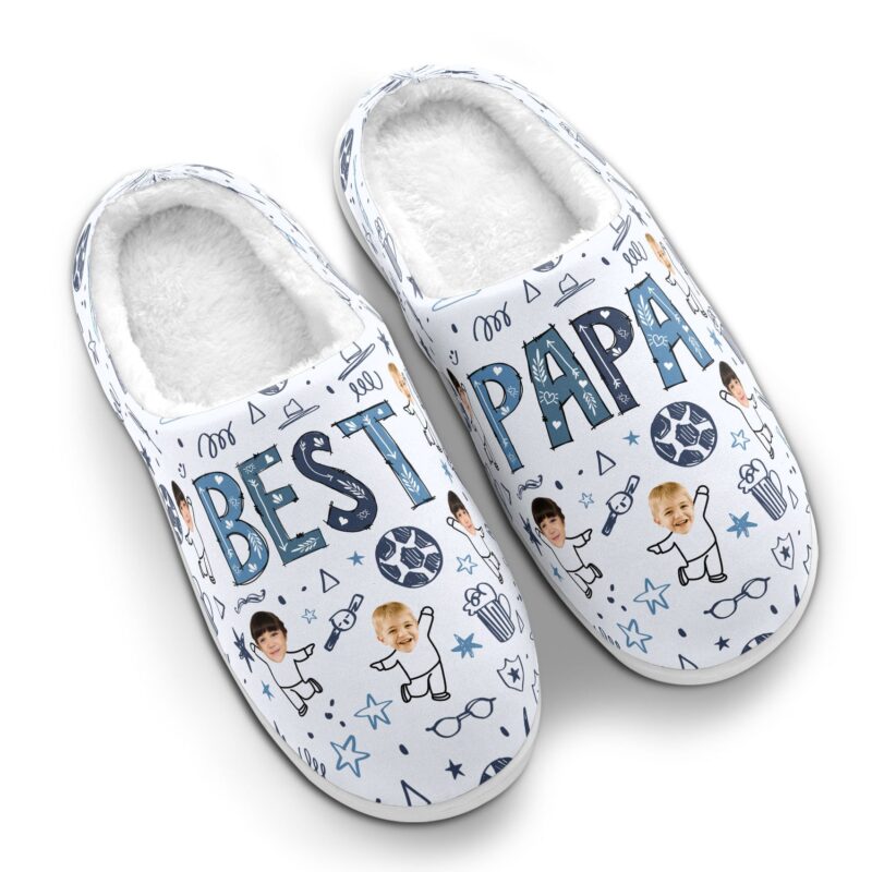 Best Dad - Personalized Photo Slippers - Image 2