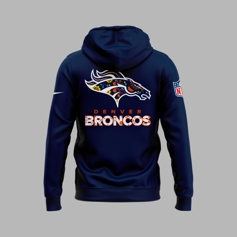 Denver Broncos 2024 MLB Dia De Los Muertos Premium Limited Hoodie V3 - Image 2