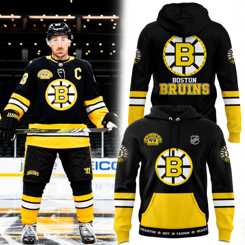 Men's Fanatics 2024 Boston Bruins Centennial Game Special Limited Hoodie V2