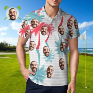 Custom Face Polo Shirt Personalized Photo Polo Shirt Best Dad Ever Gift for Dad