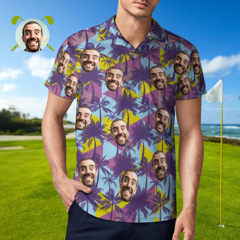 Custom Face Polo Shirt Personalized Photo Polo Shirt You Rock Dad Gift for Dad