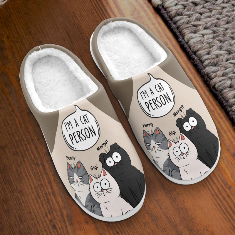 Cat Person - Personalized Slippers - Image 5