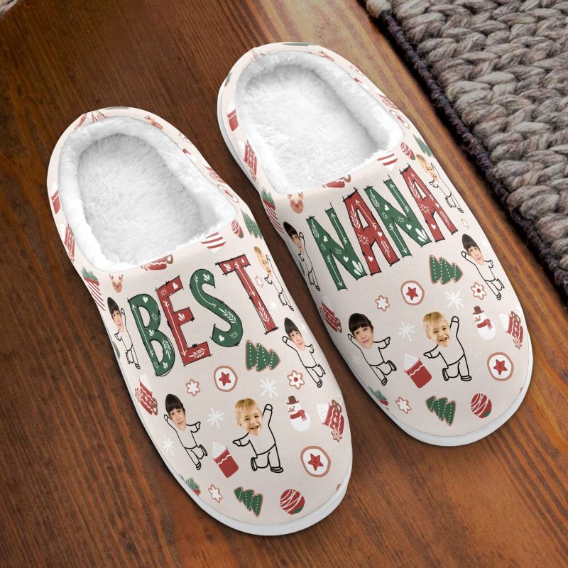 Custom Photo Best Nana - Personalized Photo Slippers - Image 3