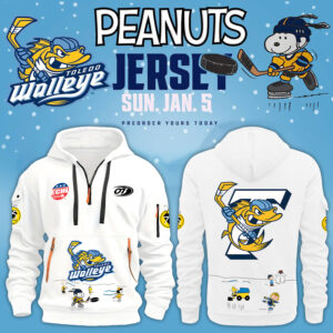 Toledo Walleye x 2024 Peanuts Night Limited Edition Heavy Hoodie