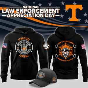 Men's Tennessee Volunteers Football 2024 First Responders Law Enforcement Appreciation Day Premium Limited Pullover Hoodie