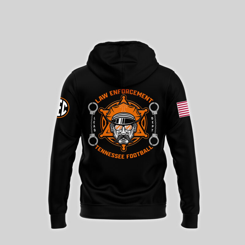 Men's Tennessee Volunteers Football 2024 First Responders Law Enforcement Appreciation Day Premium Limited Pullover Hoodie - Image 3