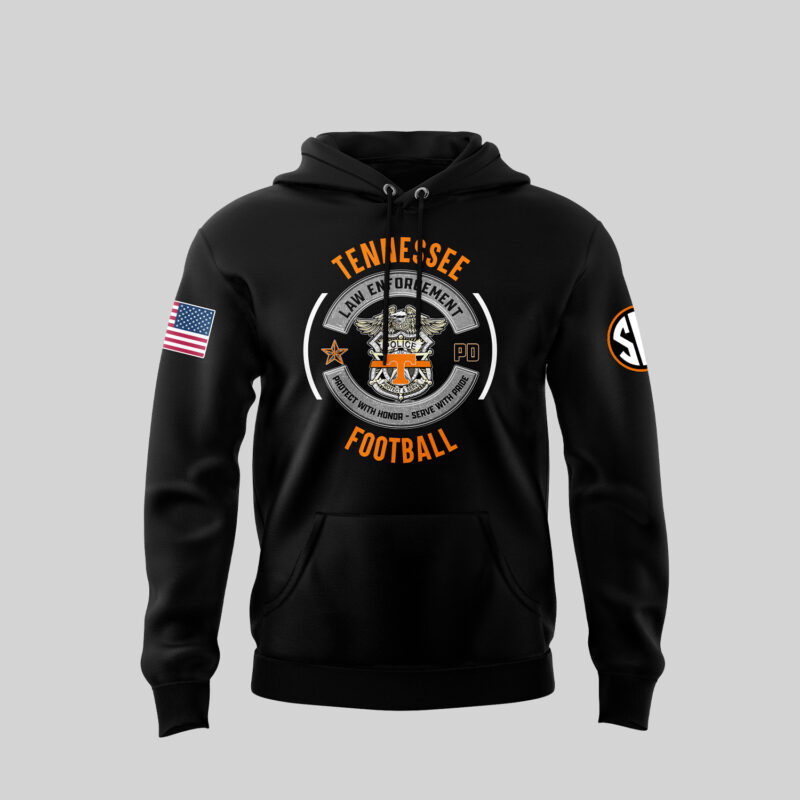 Men's Tennessee Volunteers Football 2024 First Responders Law Enforcement Appreciation Day Premium Limited Pullover Hoodie - Image 2