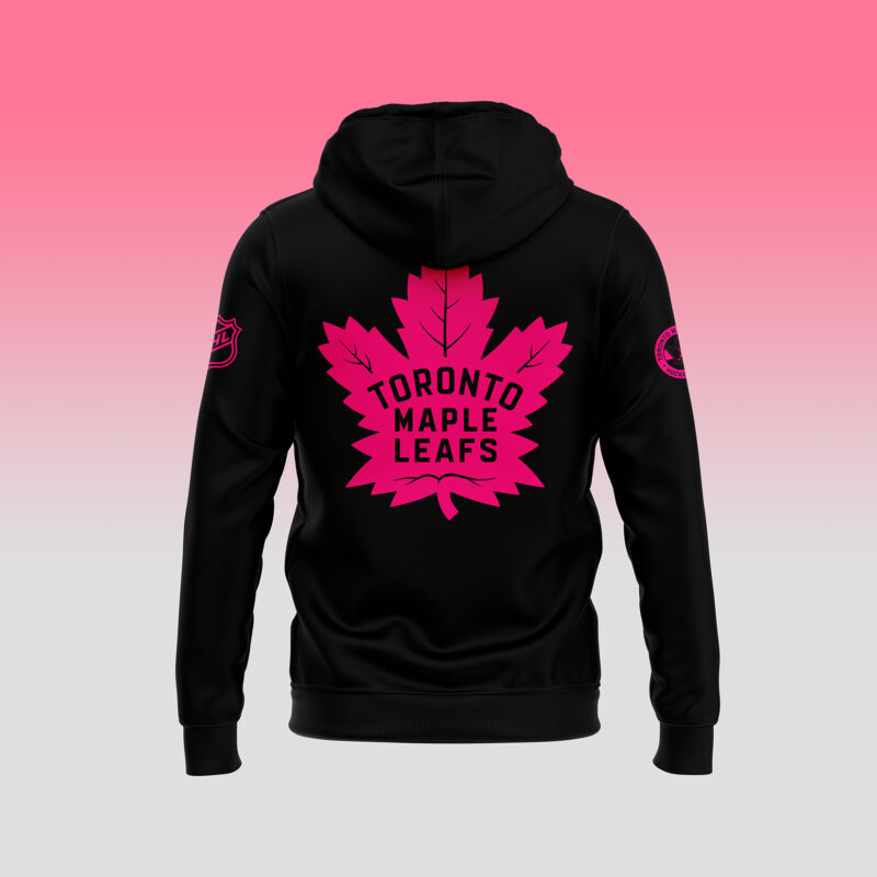 Men’s Nike Toronto Maple Leafs 2024 NHL Breast Cancer Awareness Month Pullover Hoodie - Image 3