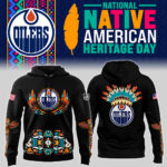 Edmonton Oilers x 2024 NHL Native American Heritage Month Premium Limited Hoodie