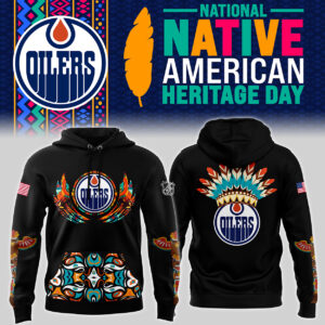 Edmonton Oilers x 2024 NHL Native American Heritage Month Premium Limited Hoodie