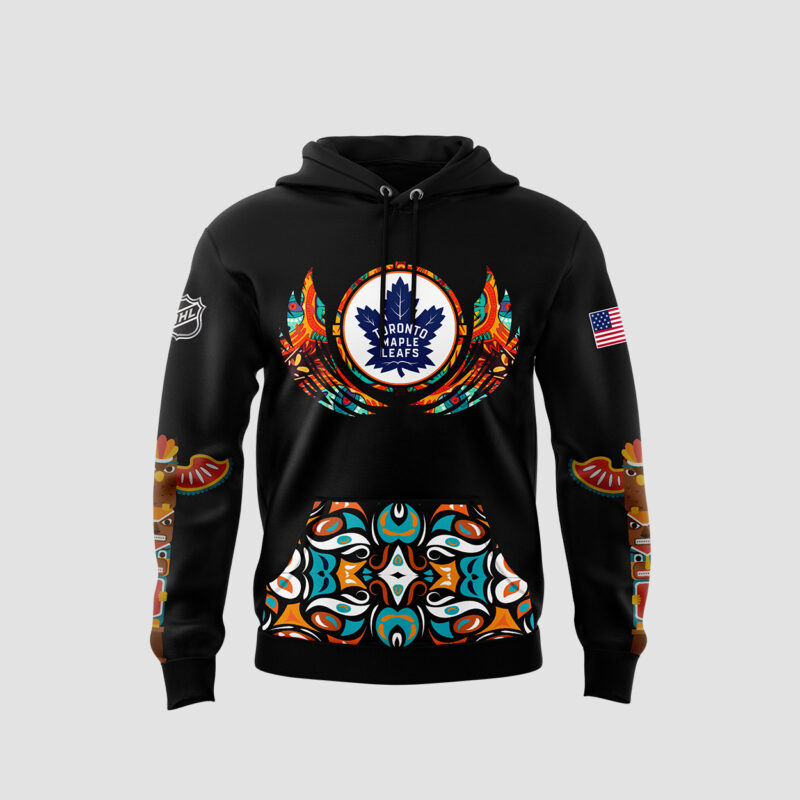 Toronto Maple Leafs x 2024 NHL Native American Heritage Month Premium Limited Hoodie - Image 2