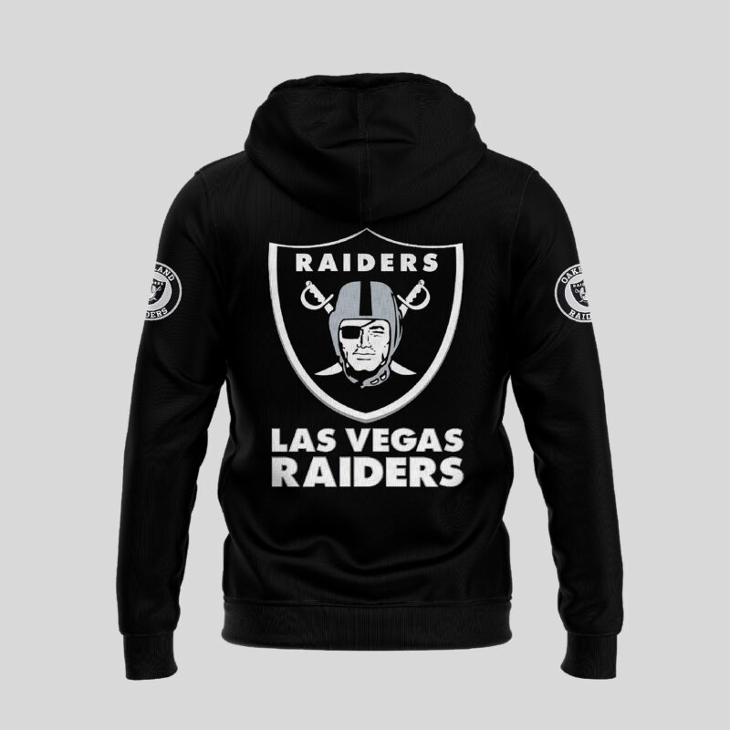Men’s Fanatics Black Las Vegas Raiders Pullover Hoodie - Image 3