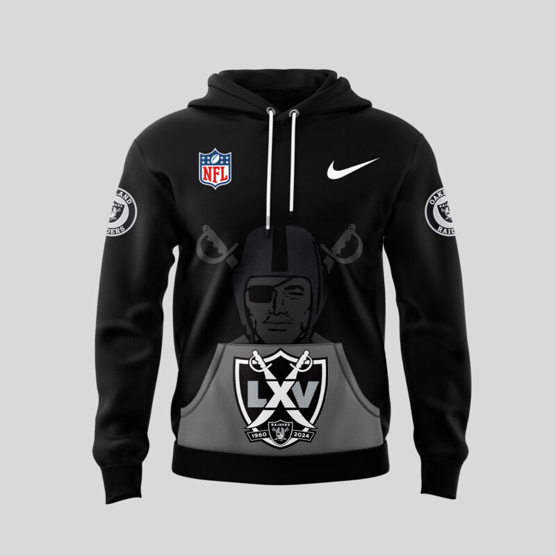 Men’s Fanatics Black Las Vegas Raiders Pullover Hoodie - Image 4