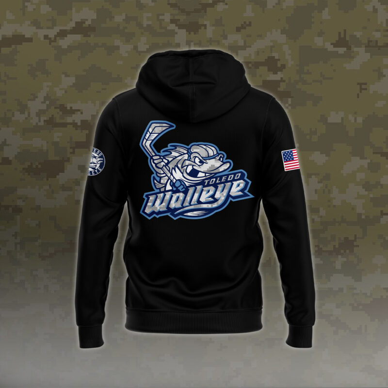 Toledo Walleye x Military Appreciation Night 2024 Pullover Hoodie - Image 3