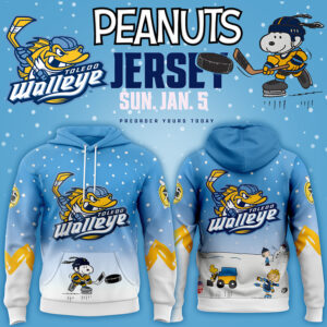 Toledo Walleye x Peanuts Night Limited Edition Hoodie