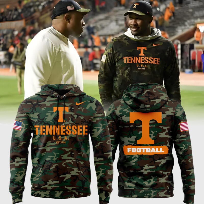 Limited Tennessee Football Nike Camo 2024 Salute to Service Club Fleece Pullover Hoodie