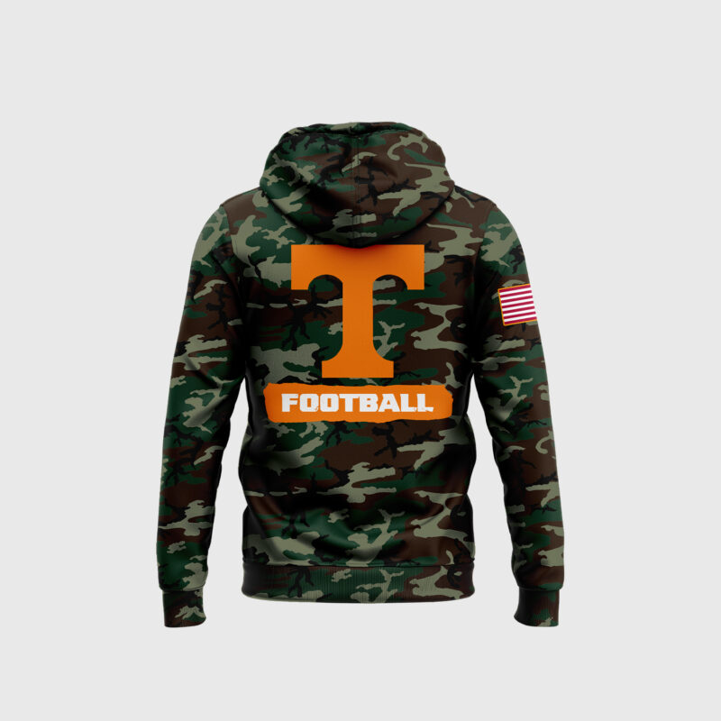 Limited Tennessee Football Nike Camo 2024 Salute to Service Club Fleece Pullover Hoodie - Image 3