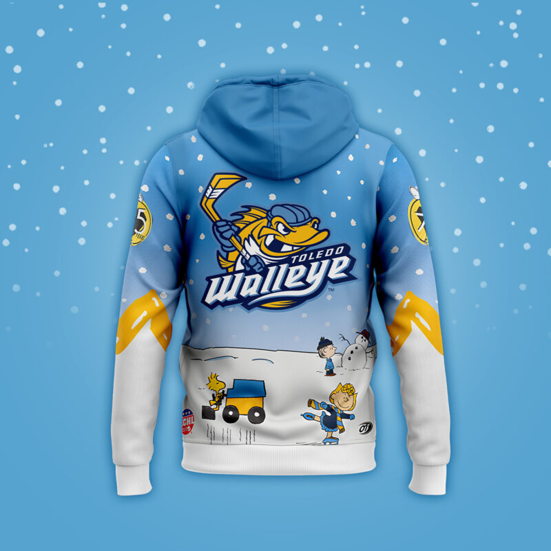 Toledo Walleye x Peanuts Night Limited Edition Hoodie - Image 3