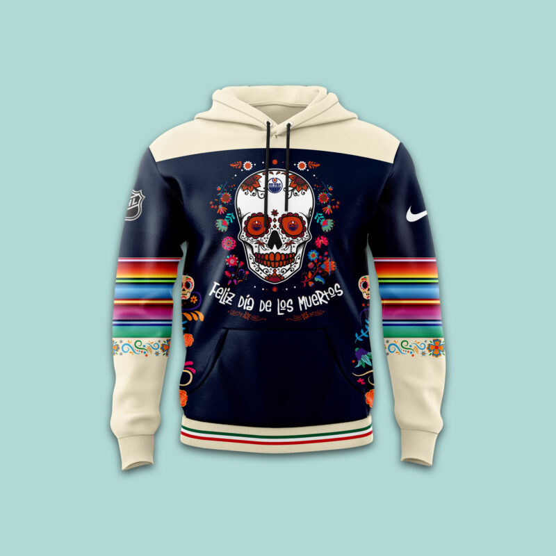 Men's Nike Edmonton Oilers 2024 NHL Dia De Los Muertos Premium Limited Pullover Hoodie - Image 2