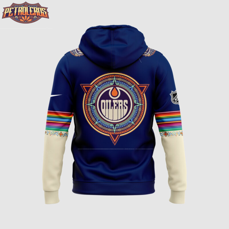 Edmonton Oilers Dia De Los Muertos 2024 Hoodie - Image 3